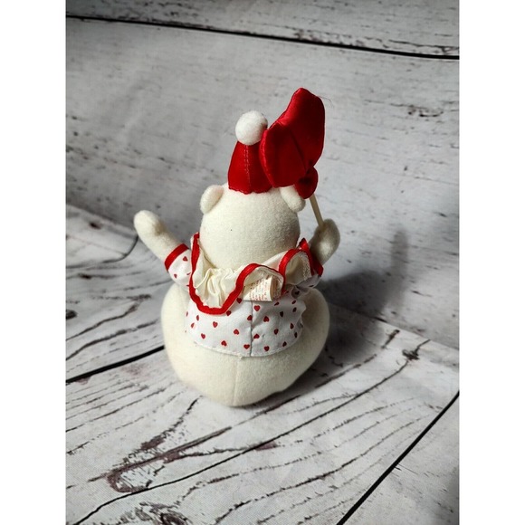 Vintage Russ Berrie Clown Teddy Bear W Red Heart Balloon I Love You 5” READ - Picture 4 of 6